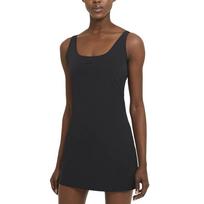 Nike Solid Color Side Pocket Double Strap Training Dress Women dresses Black DA0156-010 S brown