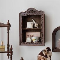 Vintage Wall Cabinet Desktop Display Stand Ornament Decorative Birthday Gift Storage Resin gray