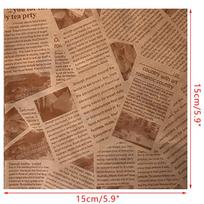 30 lakštų aliejui atsparus vaško popierius Duonos sumuštinis Burger Fries vyniojamasis popierius 30*20cm ruda