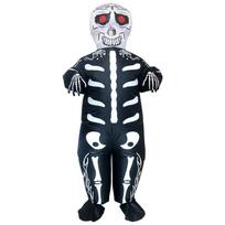 Skeletas vaiduoklis pripučiamas kostiumas, suaugusiems 150-190cm juoda