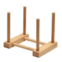 Bamboo-Drying Storage Rack for Bowls Dish Multifunctional Drainer Plate Holder for Home Kitchen brown