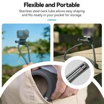Hands Free Vlog Neck Mount Magnetic Neck Phone Holder with Adjustable Chest Strap for Vlog Live Stream Sports black