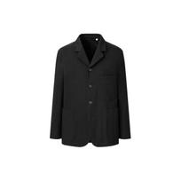 UNIQLO Solid Color Flannel Work Jacket Unisex jackets Black 442177-09 S black