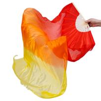 Big Belly Dance Silk Veils 36cm Bamboo Rib Women Bellydance Competition Fan Props Stage Performance Show Props Long Folding Fan Other