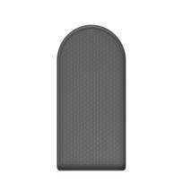 Oval-shaped Silicone Coffee Machine Mat Non-slip Wear-resistant Coffee Bar Mat Shock-absorbing Coffee Counter-top Pad Home 15.75x7.87 in pilka