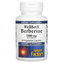 Natural Factors Berberine 1000mg – 60 Veg Capsules | Blood Sugar & Metabolism Support 1pack