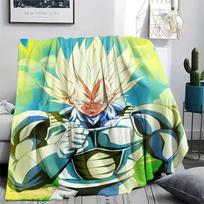 Vegeta Dragon Ball rašto flanelinis pledas, Aukštos kokybės, Patogus visais metų laikais, Namų dekoras, Šiluma ir jaukumas, Puikiai tinka dovanoms. 80cm x 120cm purple
