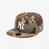 New Era New York Yankees Pagrindinio Dydžio Kepuraitė Six Day Camo 14561926 BROWN/738 black