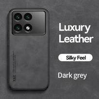 Leather Magnetic Case For Xiaomi Poco X6 Pro 5G Soft TPU Shockproof Fundas For Pocox6pro Poko Little X6pro X 6 Pro 6X Back Cover For Poco X6 Pro gray