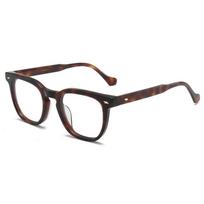 Myopia Glasses Ultralight Acetate Glasses Frame Material Big Square Anti Blue Light Eyeglasses for Man plastic demo lens