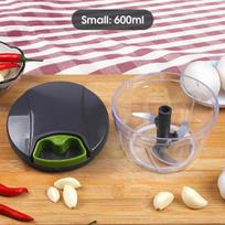 1000ml Manual Food Chopper Hand Pull String Vegetable Cutter Onions Garlic Chopper Fruits Herbs Nuts Kitchen Food Processor beige