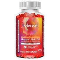 Krill Oil 500 Mg Dietary Supplement, With Omega-3, Phospholipids, 120 Softgels Per Bottle 120 Capsules