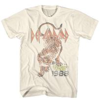 Def Leppard Hysteria Leopard Japan Tour 1988 Men T Shirt Rock Band Merch L white