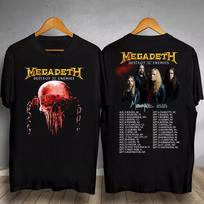 Megadeth band 2 Sided Tour 2024 Unisex T Shirt Size S-5XL MR393 XXL gray
