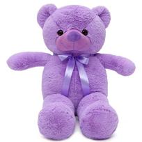40-120cm Milžiniški Violetiniai Meškinai Pliušiniai Žaislai Hug Figūrėlė Lėlės Su Juostelėmis Valentino Dienos Gimtadienio Dovana Merginai Kūdikiams Vaikams 60cm violetinė