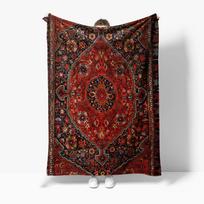 Vintage Persian Style Kilim Rug Traditional Ethnic Area Rug Decorative Throw Blanket Sofa Bed Cover 75x100cm (30x40inch) gray