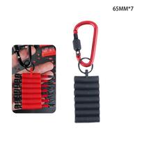 Multi Cross Driver Bit Organizer Sleeve Holder Portable Rubber Screwdriver Bit Holder With Carabiner Keychain Bits Holder
