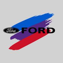 1Set Car PVC Side Body Fender Badge Trunk Stickers For Ford Fiesta Mondeo Fusion Explorer Escape Shelby Edge Taurus Mustang Kuga blue