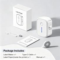 Compact Bluetooth Thermal Sticker Printer Portable Mini Label Maker Machine For Office Home Labeling A1 white