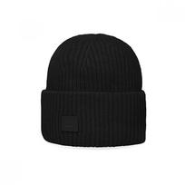 Acne Studio C40270 Black Face Logo Small Patch Beanie C40270 BLACK black