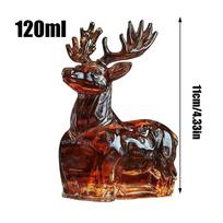 120ml Naujoviškas viskio stiklo dekanteris Dramblio, elnio, vilko galvos, pelėdos gyvūno statulėlė Dekanteriai Įdomi namų dekoracija Dovanos elnias