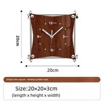 Vintage Optical Axis Clock Mid-Century Modern Desktop Ornament Viral Creative Gift Luxury Living Room Table Clock brown