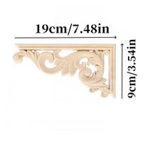 Exquisite Carved European Style Solid Wood Wooden Flower Cabinet Door Decoration Accessory 19cm/7.48in