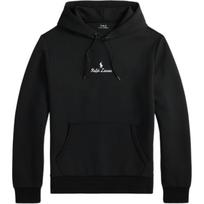 Polo Ralph Lauren Solid Logo Double-Sided Knit Hoodie Men hoodies 710981369-001 S black