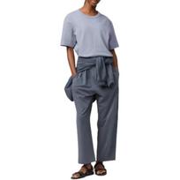 UNIQLO Solid Color Crew Neck Short Sleeve T-Shirt Unisex tops Light-Blue 422992-63 S gray