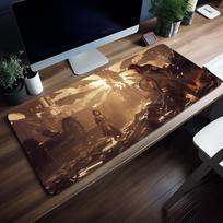 Game Mouse E-Expedition Pad MousePad Non-slip 33 Obscur Lockedge Office Student Clair Gaming Thickened Large Writing Pad Cushion 30cmx60cm(11.8x23.6inch) brown