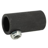 3/4in Steering Shaft Coupling 3/4in‑36 Spline Round Smooth Joint Shaft Coupling Fit For IMCA black