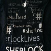 Sherlock Holmes Sherlock Lives  T-shirt Licensed New Unworn M black