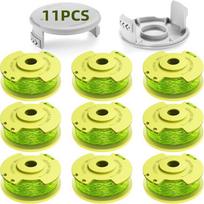 Ryobi R8+2 Green Lawn Mower Accessories: Trimmer Head AC80RL3/AC14HCA & Trimmer Line 8 spools + 2 caps, green (in 9+2 box)