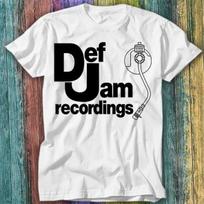 Def Jam Recordings DJ Music Turntable Vinyl T Shirt Top Tee 353 S black