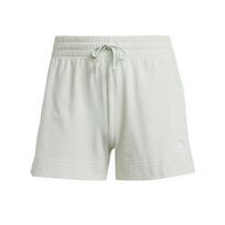 Adidas Essentials Solid Slim Fit Sports Casual Shorts Women Bottoms Linen-Green IY4183 L white