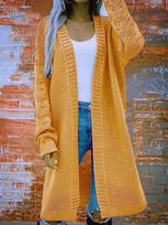New Long Cardigan Sweater for Women, Solid Color Knit Oversized Open Front Cardigan for Women, Imported Women's Clothing M