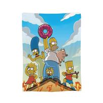 Simpsons Cartoon Blanket Flannel All Season  Multi-function Lightweight Thin Throw Blanket for Bed Car Quilt 30x40in yellow