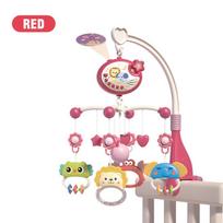 Crib Bell Baby Star Projection Universal Movable Remote Control 0-6 Months Newborn Infant Bed Bell Toys for Toddler Gifts white