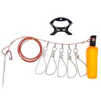 Fishing Holder Set Big Fish Wire Rope Cable Fishing Tackle Fishing Stringer Stainless Steel Live Fish Lock Stringer Clip 1 gray