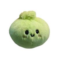 Plush Steamed Bun Toy Stuffed Cartoon Expression Dumpling Doll Bag Backpack Purse Charm Hanging Decoration Birthday Gift beige