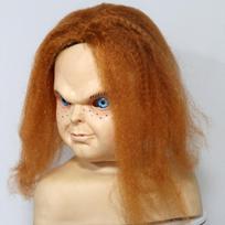 Chucky lėlės latekso kaukė Helovino vakarėlio baisaus filmo rekvizitas siaubo kostiumo aksesuaras brown