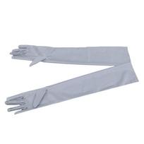 Women Long Satin Gloves Solid Color Opera Evening Party Prom Costume Mittens Autumn Winter