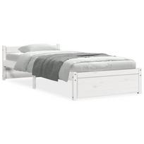 Solid Wood Bed White 90x190 cm
