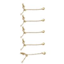 Easy to Use with Adjustable Length Lobster Clasp Chain Fashion Accessory for Safely Extending Necklaces and Bracelets beige