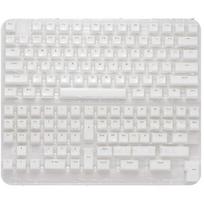 136 Key Crystal Transparent MDA Type Keycap Set PC+PBT White Pink Jelly Caps for MX Mechanical Keyboard MDA Keycaps rožinė