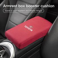 Automobilio porankių dėžutės paaukštinimo kilimėlis Suede rankų atrama Toyota RAV4 Hilux Aygo Yaris Ractis Corolla Camry CHR Auris Tacoma Lipdukai WY0 juoda