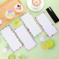 Fruit-Themed Magnetic Sticky Notes - Refrigerator Tearable Memo & To-Do List Pad (No Adhesive) 50 Sheets white