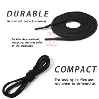 Black Classic Round Shoelaces Durable Polyester Solid Shoe laces Boot Laces for shoes Sneaker Shoelace 100cm