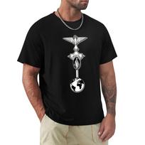 Legion of Mary T-Shirt Basic Solid Color Short Sleeve Cotton Top XL black