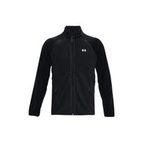 Under Armour Solid Color Logo Print Zip-Up Collar Jacket Men Outerwear Black 1373872-001 S black